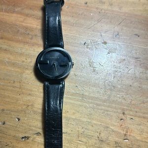 Authentic gucci watch black leather